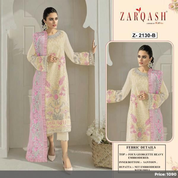 Zarqash Mehak Z 2130 Embroidery Designer Pakistani Salwar Kameez